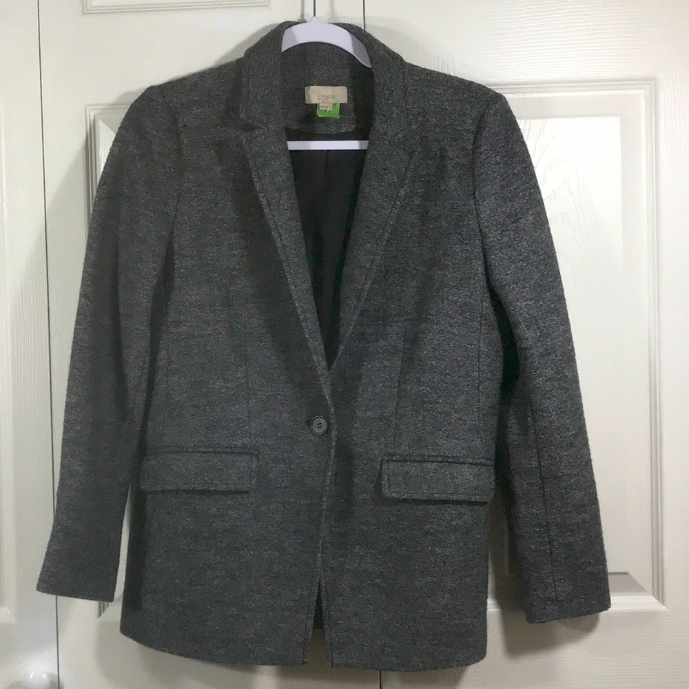 Petite Ann Taylor LOFT Wool Blend Blazer, Women's Size 8 Petite